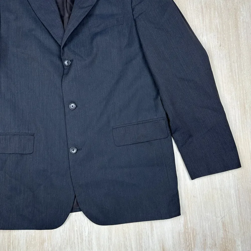 Banana Republic Classic Pinstripe Singe Breasted Notch Lapel Blazer Jacket 44R